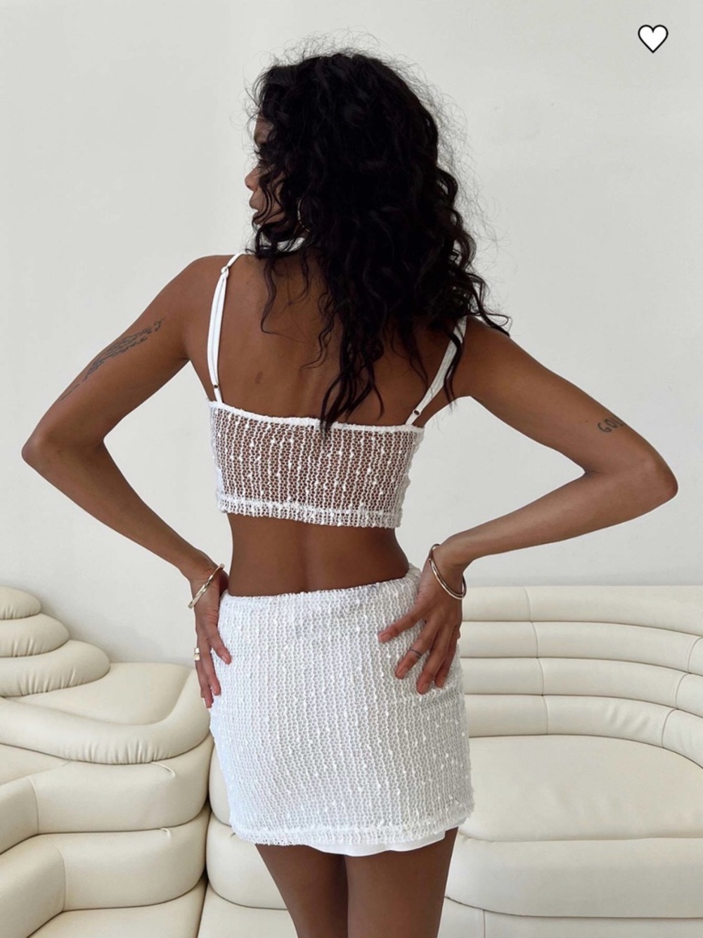 Princess Polly White Beaded Mini Skirt - Picture 3 of 6